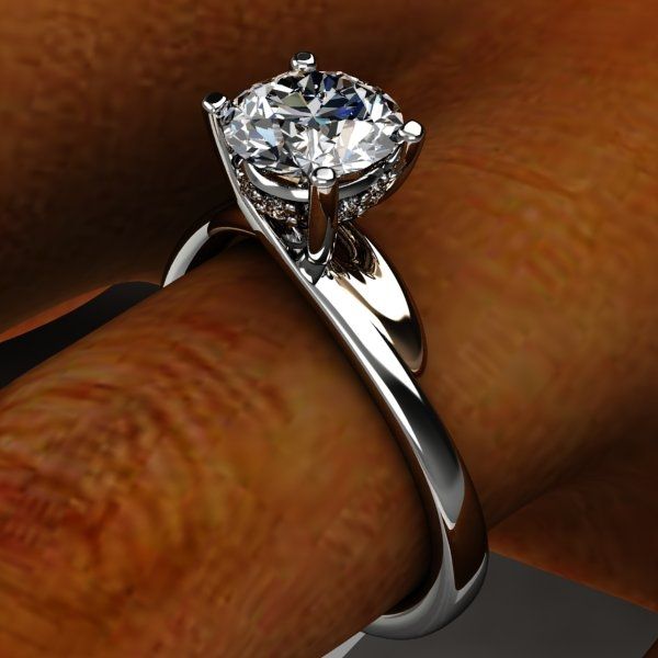 Hand Made Diamond Engagement Ring by Jewelsmiths | CustomMade.com