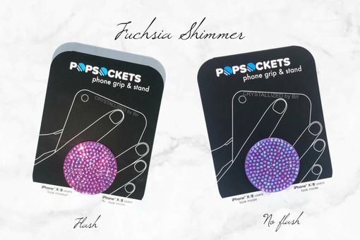Custom Made Any Color Crystallized Personalized Pop Socket Iphone Grip Bling Genuine European Crystals Bedazzled