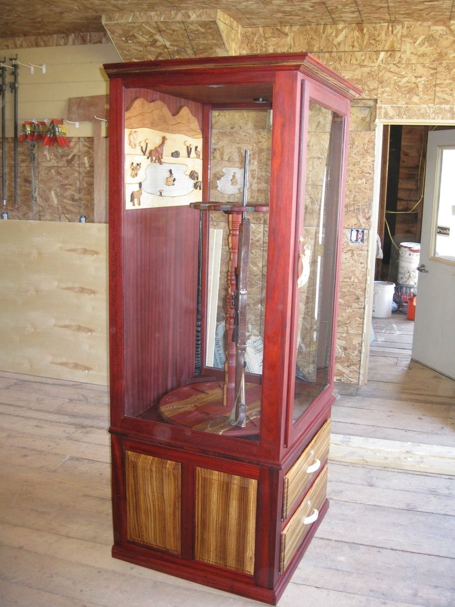 Custom Made Exotic Wood Gun Cabinet by Ore Dock Design | CustomMade.com