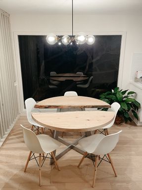 Custom Made 'Eclipse' Maple Glass River Dining Table