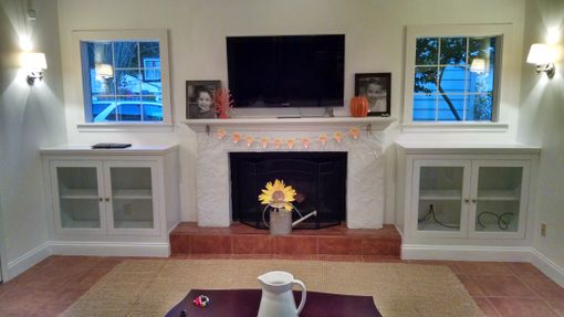 Custom Made Fireplace Cabinetry