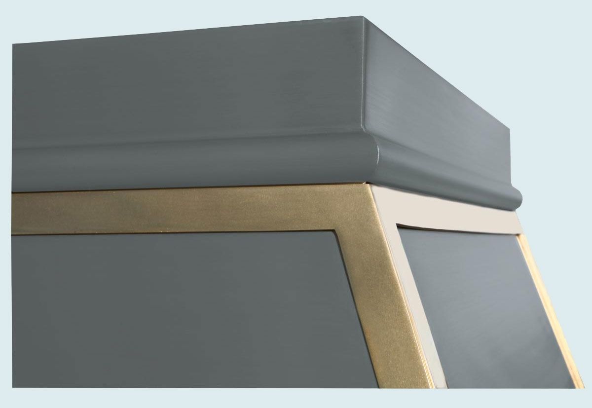 Hand Made Stainless Range Hood With Brass Straps by Handcrafted Metal