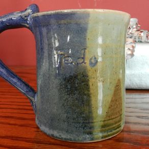Pre-order  Personalised Ceramic Mug (wheel thrown) - write anything y –  Art By Bossa