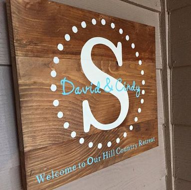 Custom Made Family Name Signs Square