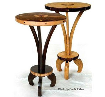 Custom Made Beidermeier Inspired Round Hall Tables