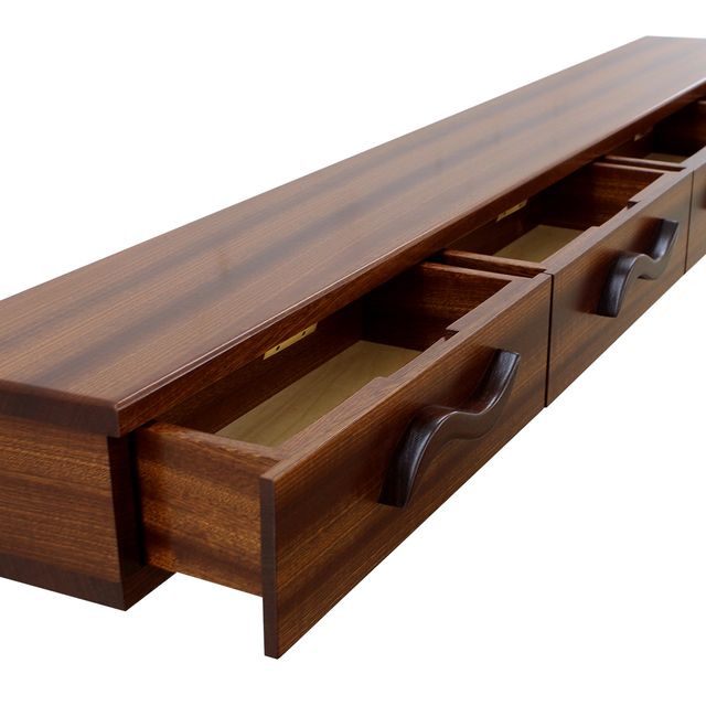Hand Crafted 4 Drawer Floating Shelf Solid Wood Carved Hand Crafted 4 Drawer Floating Shelf Solid Wood Carved Pulls Made To Order From Nick Jones Designs Custommade
