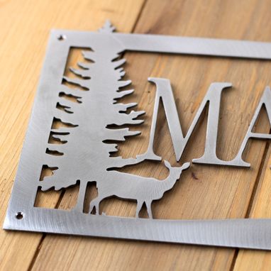 Custom Made Personalized Name Metal Sign, Doe Deer, Custom Metal Sign, Family Name Sign, Outdoor Plaque
