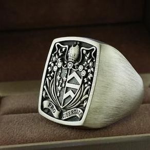 Hand Made Mens Ring Signet Ring Custom Crest Ring by 3dheraldry ...