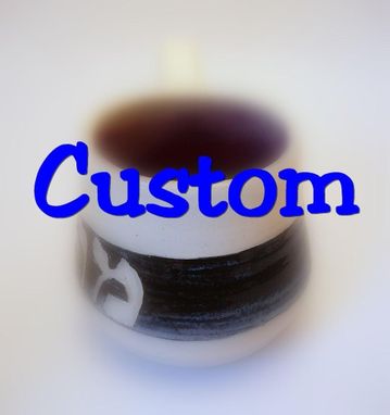 Custom Made Custom -- Your Hebrew Or English Name On A Handmade Mug