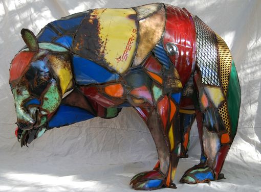 Custom Made Found Object Bear Sculpture