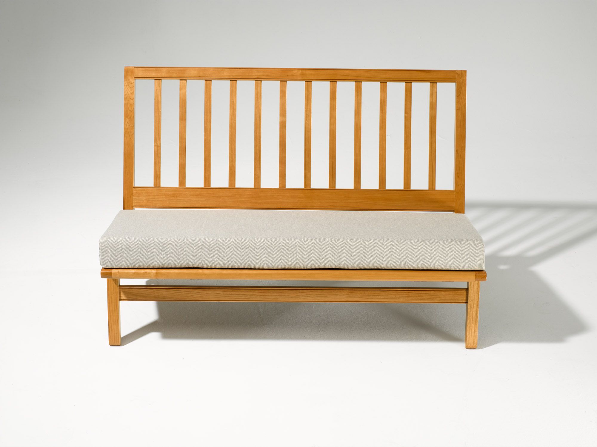 Buy Handmade Slat Back Settee, made to order from Miikana Woodworking