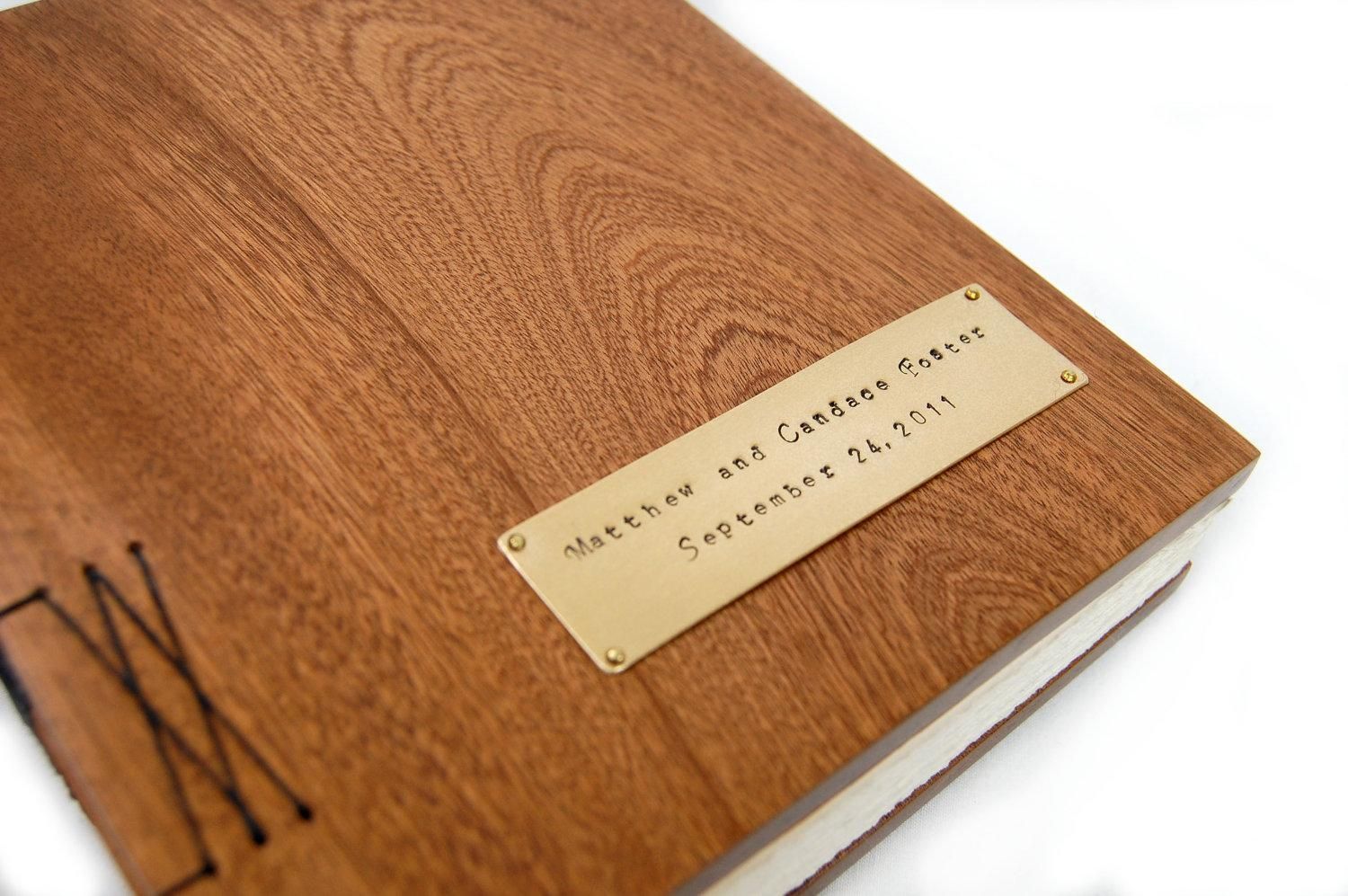 Handmade Mahogany Guest Book With Wood Covers - Custom Wedding ...