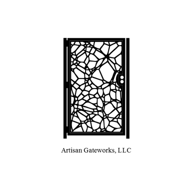 Custom Made Metal Art Gate - Decorative Steel - Fracture - Architectural Panel - Garden Gate - Custom Gate