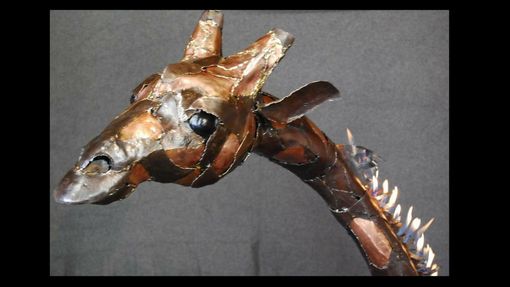 Custom Made Copper And Mild Steel Flaming Giraffe