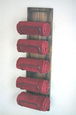 Buy Hand Crafted Wall Mounted Towel Rack - Towel Storage For Rolled