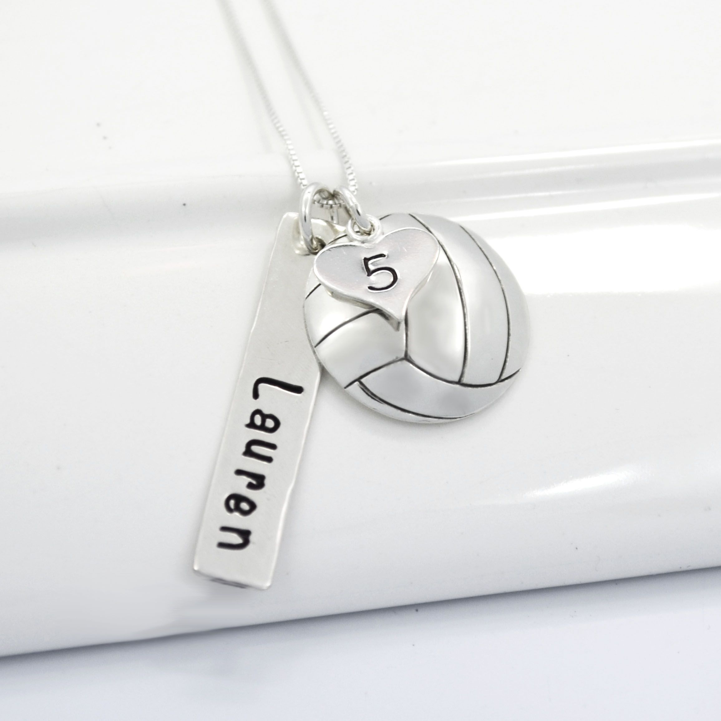 Buy a Custom Personalized Volleyball Necklace, made to order from