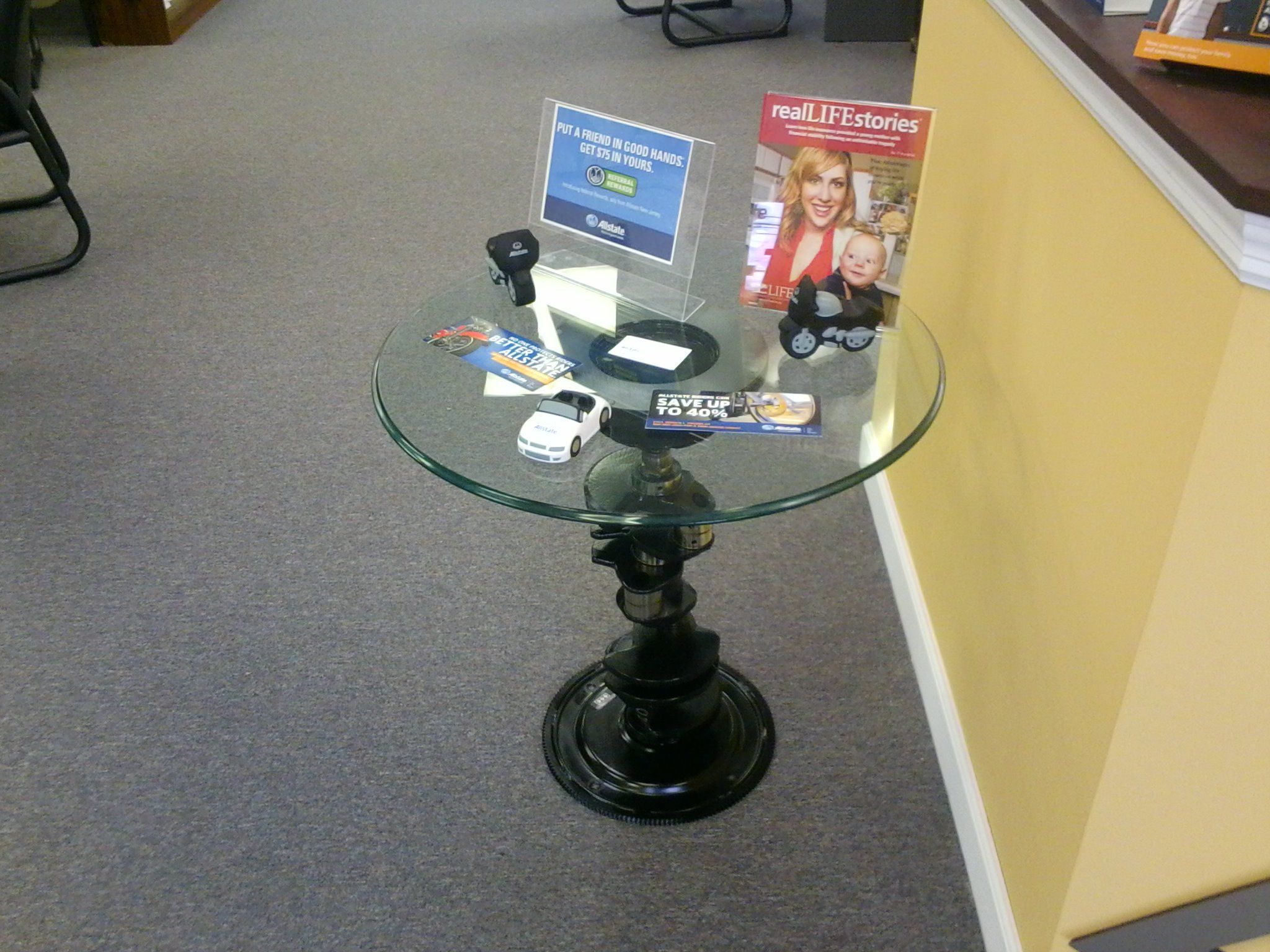 Buy Custom Recycled V8 Crankshaft End Table, made to order from Erik J