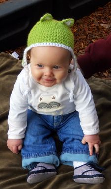 Custom Made Infant Lime Green Wild Things Ear Flap Hat