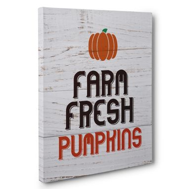 Custom Made Farm Fresh Pumpkins Canvas Wall Art