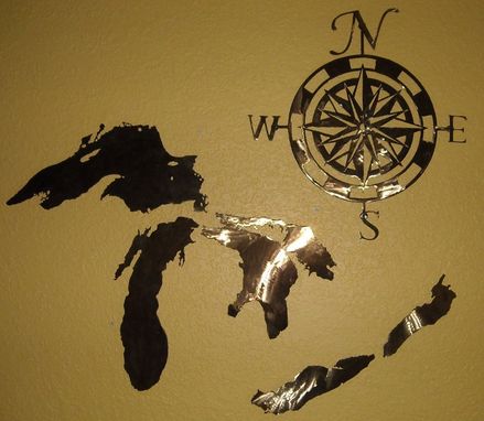 Custom Made Great Lakes Metal Wall Art Collection