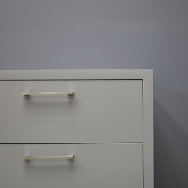 Custom Made Modern Custom Dresser In Light Gray Finish