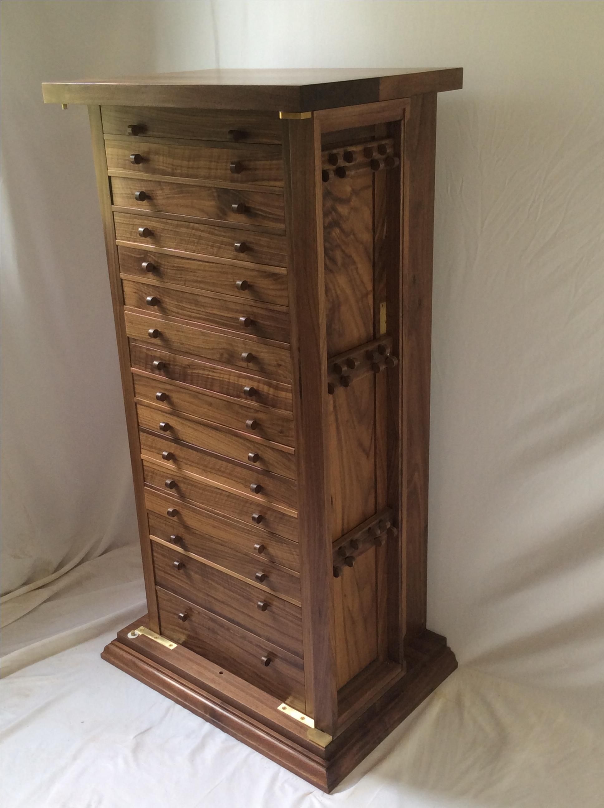Custom Walnut Jewelry Armoire by David Klenk