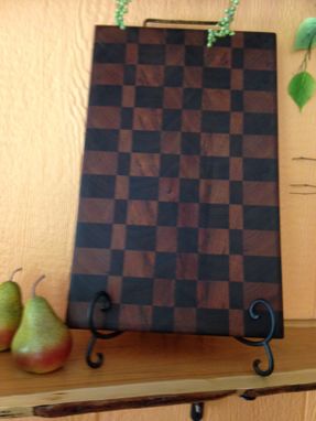 Custom Made End Grain Cherry And Walnut Cutting Board.