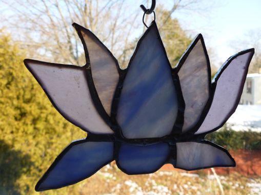 Custom Made Stained Glass Lotus Flower