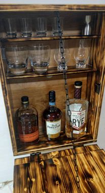 Custom Made Murphy Bar Wall Mounted Fold Out, Perfect For The Small Space, Man Cave, Pool Room