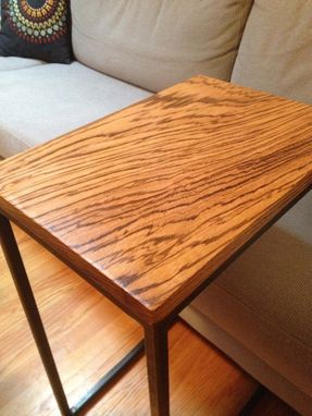 Custom Made Zebrawood C-Table