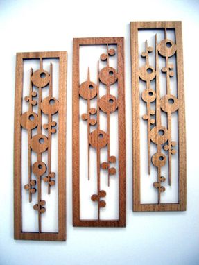 Custom Made Striped Mahogany Fretwork Grouping "Olives On Sticks"