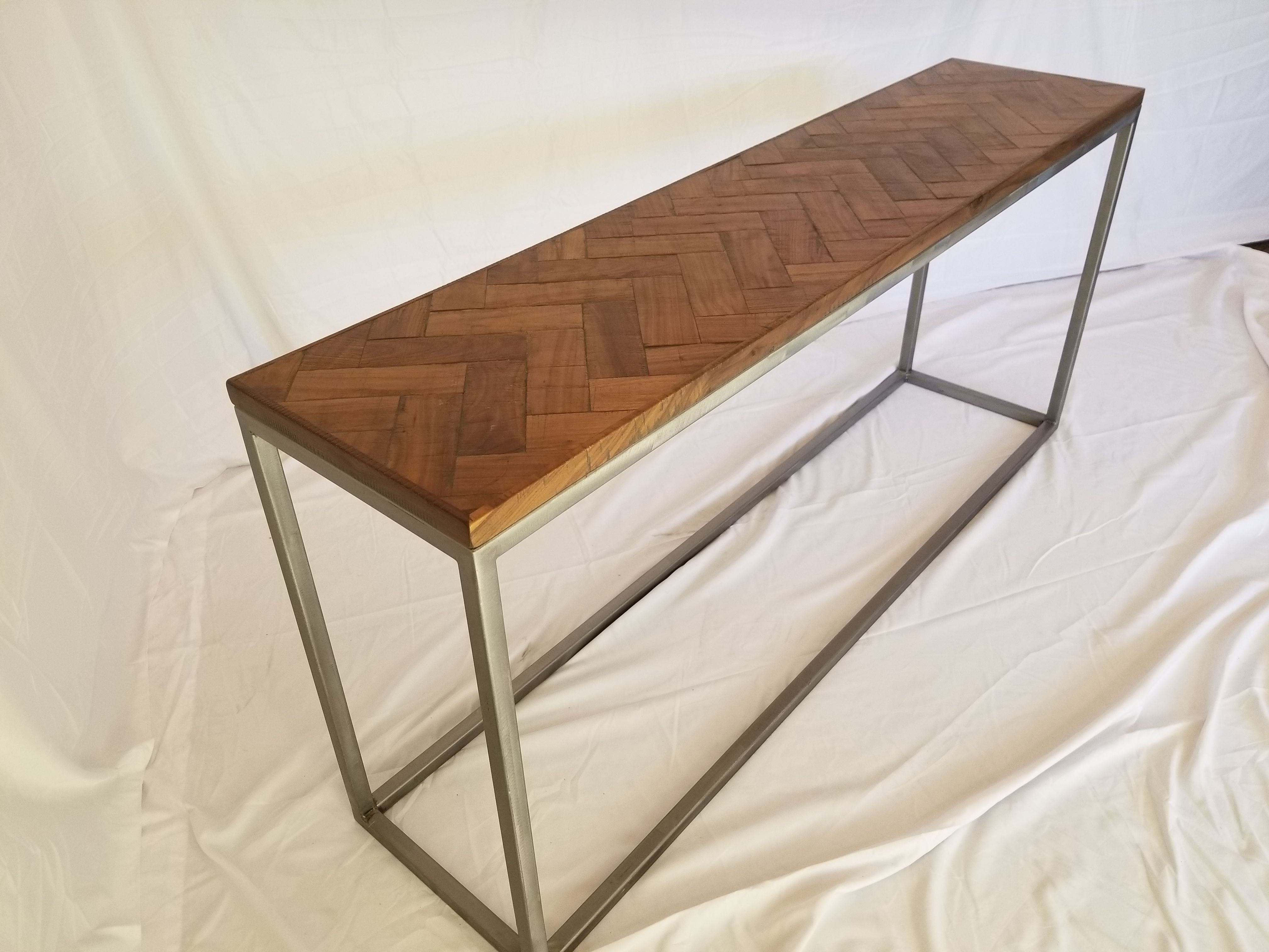 Buy Hand Made Herringbone Console, made to order from MetalTree