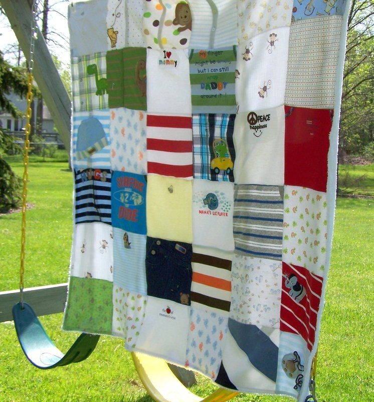 Custom Baby Clothes Memory Quilt by Maiden Jane