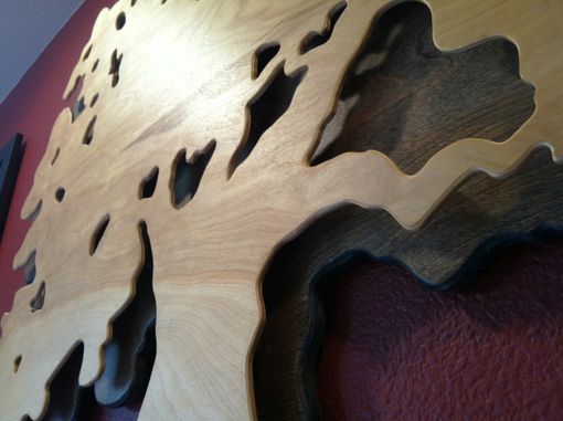 Custom Made Private Commission Layered Oak Tree Silhouette