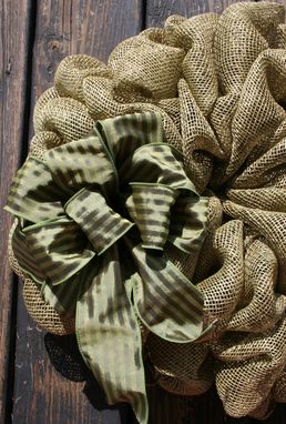 Custom Made Faux Burlap Wreath