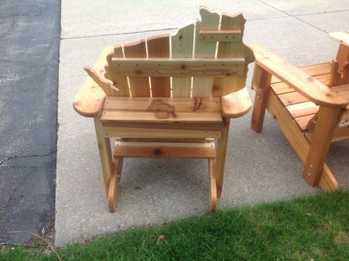 Custom Made Cedar Adirondack Wisconsin Chairs With Personalized Laser Engraving.