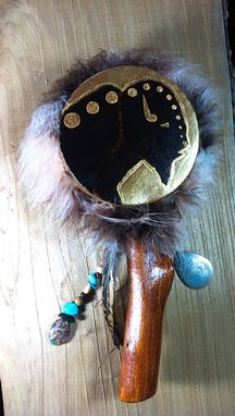 Custom Made Totem Animal Leather Rattles