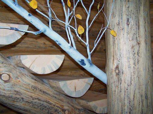 Custom Made Aspen Tree Stair Railing