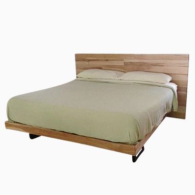 Custom Made Platform Bed With Matching Nightstands