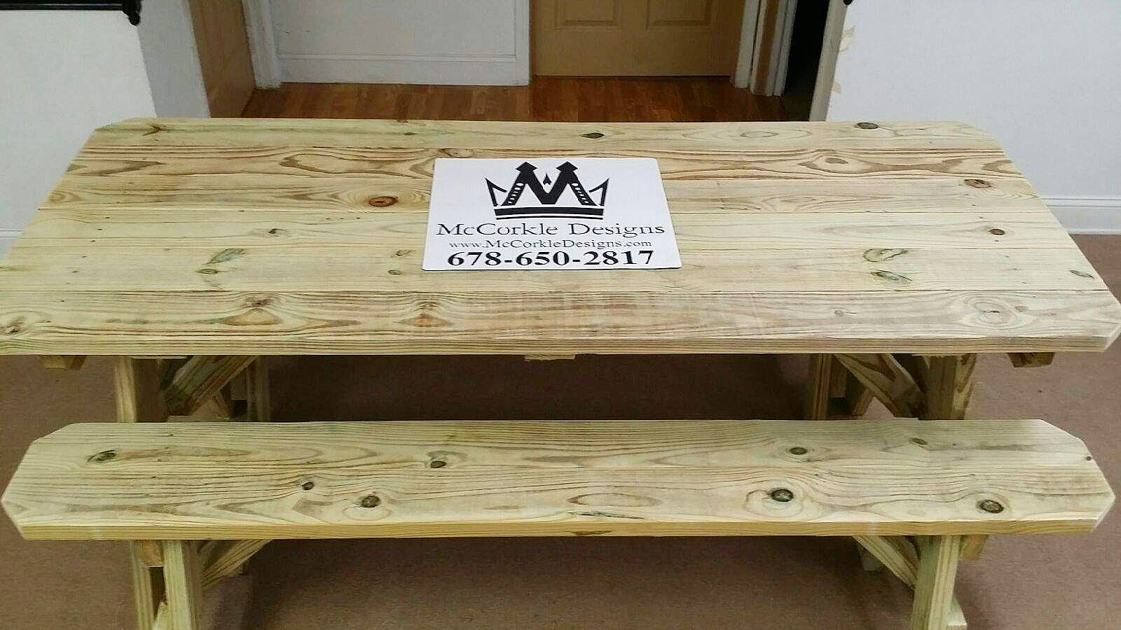 Buy Hand Made Picnic Table With Built In Wine Chiller !, made to order
