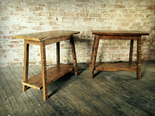 Custom Made Reclaimed Oak End Tables