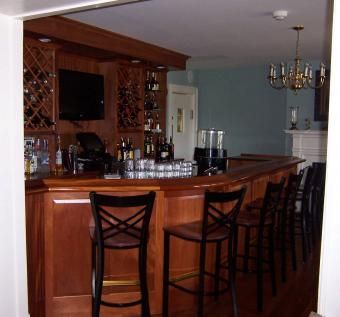 Hand Crafted Mahogany Bar by Kent Cabinetry & Millwork | CustomMade.com