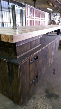 Buy A Hand Made Butcher Block Bar With Kegerator Storage Made To