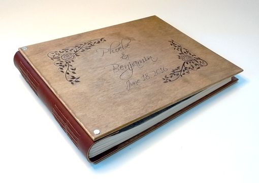 Custom Made Personalized Custom Hand-Engraved Wedding Album, Guest Register, Wedding Journal, Photo Album