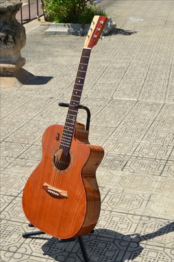 Custom Made Pinol Guitars And Ukuleles Om-000 Body Style Solid Honduran Mahogany (Free  Shipping)