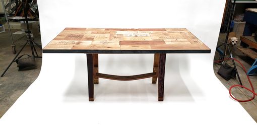 Wine crate dining clearance table