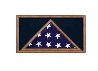 Custom Made Large Military Flag And Medal Display Case