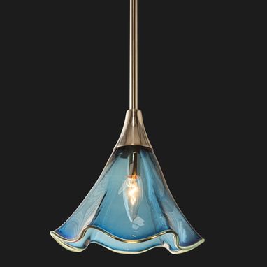Custom Made Lividus Hex Glass Pendant Light - Custom Blown Glass