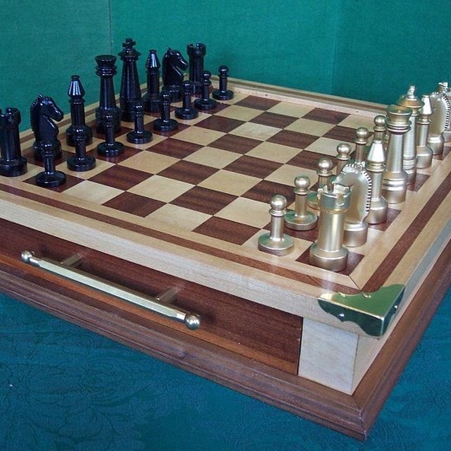 Custom Chess Boards Pieces And Sets Handmade Wooden Sapele And Maple Chess Set By Alan Young