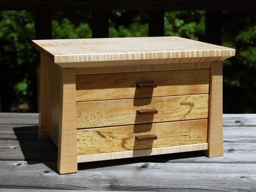 Custom Made Curly And Spalted Maple Jewelry Box